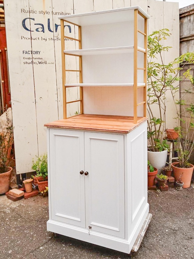 真鍮ディスプレイシェルフ＆キャビネット　（オーダーメイド店舗什器）W900×H2100