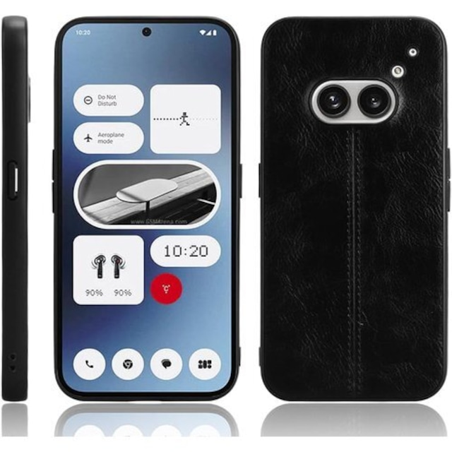 For Nothing Phone 2A ケース カバー BAOLINTX 耐衝撃PUレザー 薄型 軽量 柔軟 指紋防止 擦り傷防止 レンズ保護 着脱簡単 擦り傷防止 全面保護 Nothing Phone 2A 用 ケース ブラック 2833