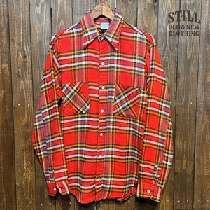 1970's VINTAGE BIG MAC LONG SLEEVE HEAVY FLANNEL SHIRT 【サイズ表記  M-TALL】 / 1970年代 ヴィンテージ  ビッグマック 長袖 ヘビーフランネル シャツ 【着画有り】