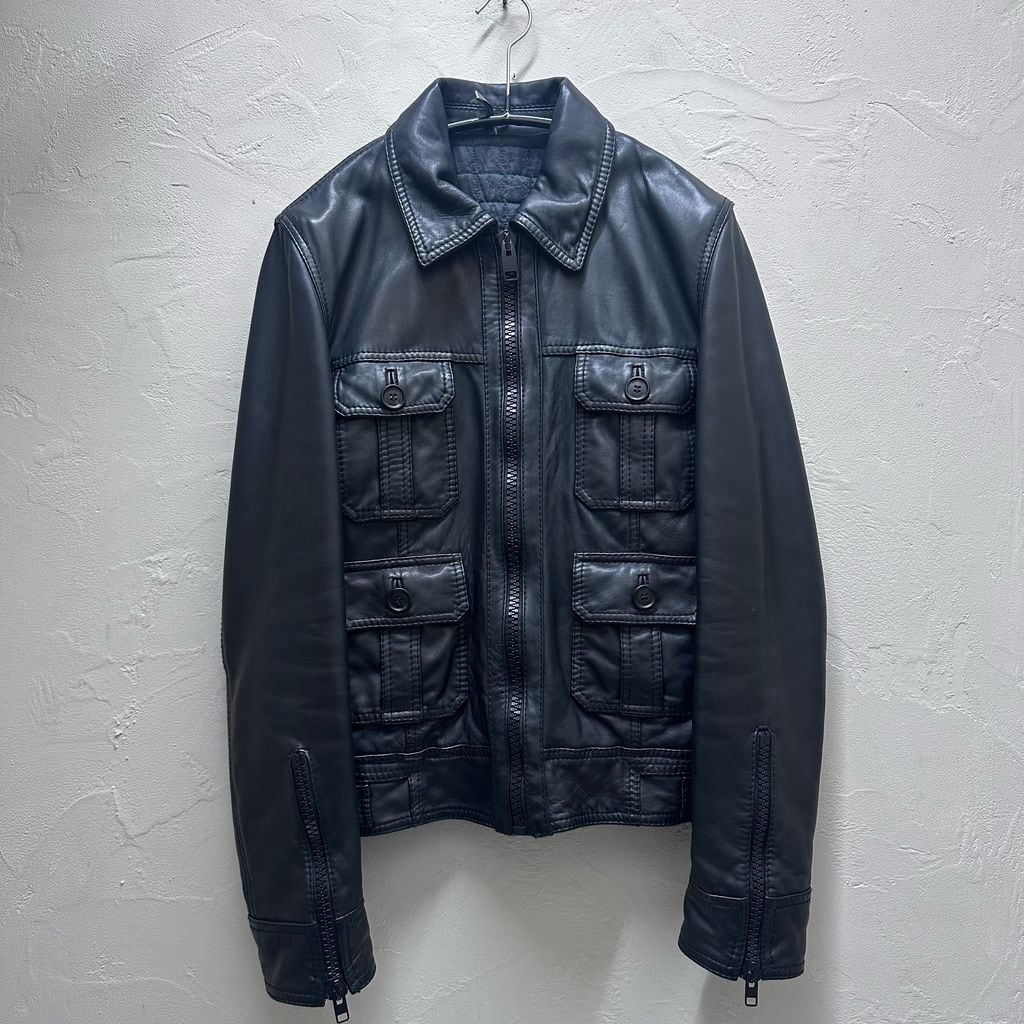 Dior HOMME ディオールオム 07AW 4POCKET Lamb Leather Jacket レザー