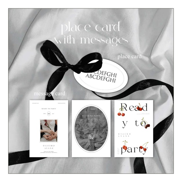 place card with messages