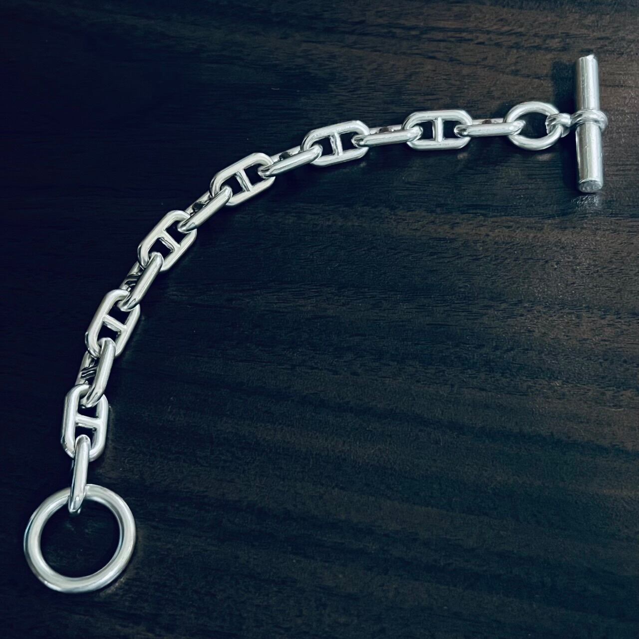 VINTAGE HERMES Chaine d'Ancre Bracelet GM Silver 800 VINTAGE HERMES Chaine d'Ancre Bracelet GM Silver 800