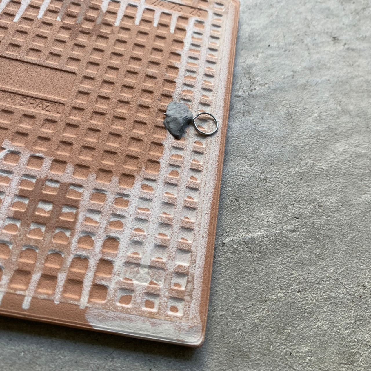 ボルジェス木版画 BACARO BORGES タイル『サボテン2と黄色い太陽』