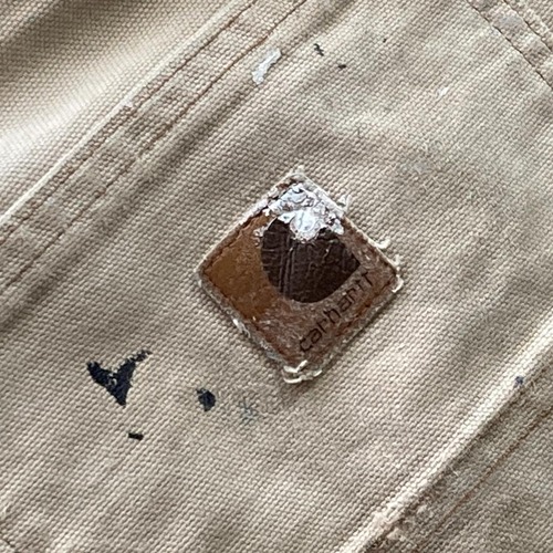00s 襤褸 ブラウン ダブルニー Carhartt B130 31×32 詳細写真2