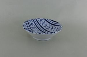 藍小紋伝統柄シリーズ　小鉢（輪つなぎ）