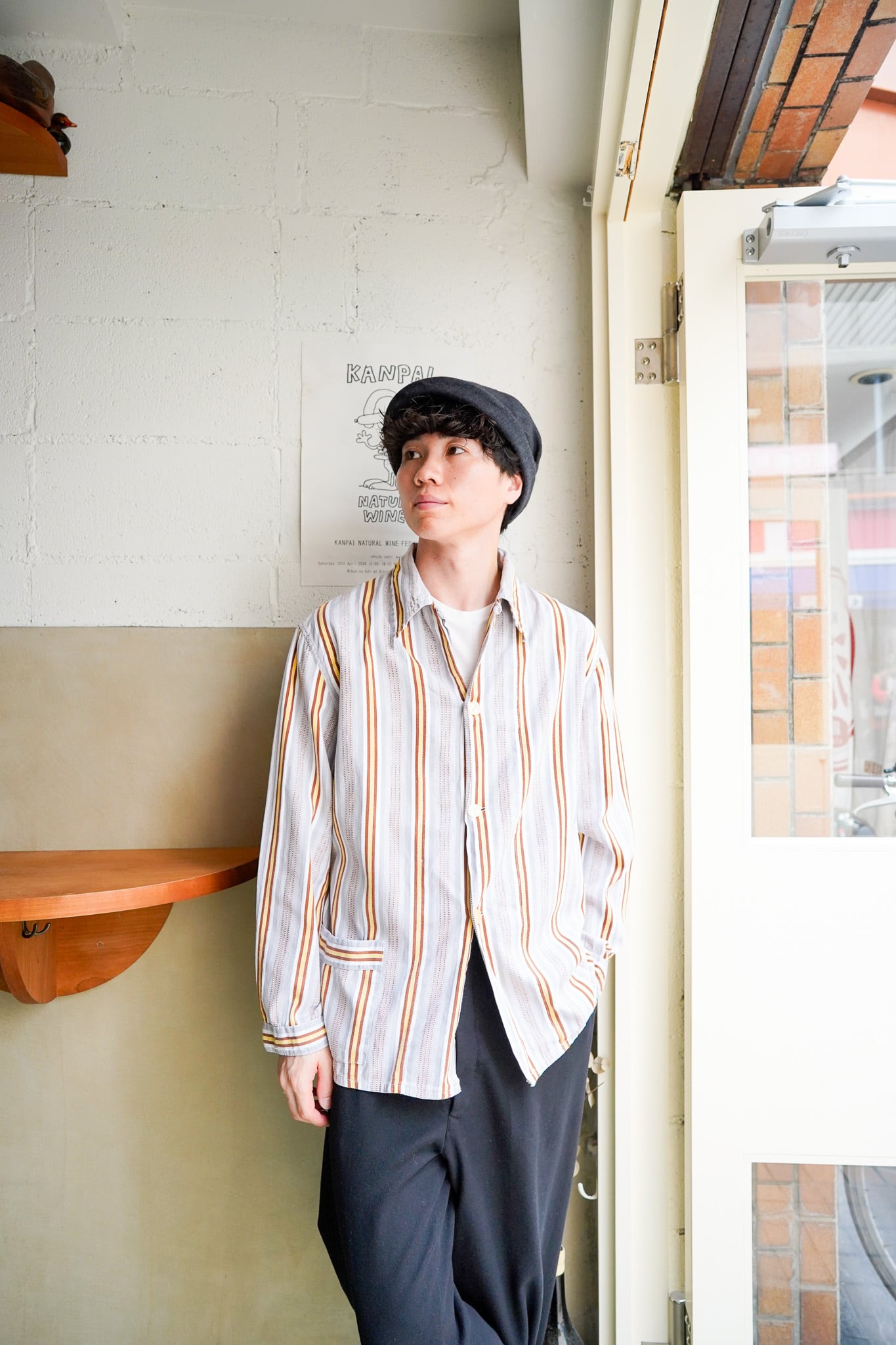【1980s】"Made in East Germany" Stripe Long Sleeve Shirts / 6-269