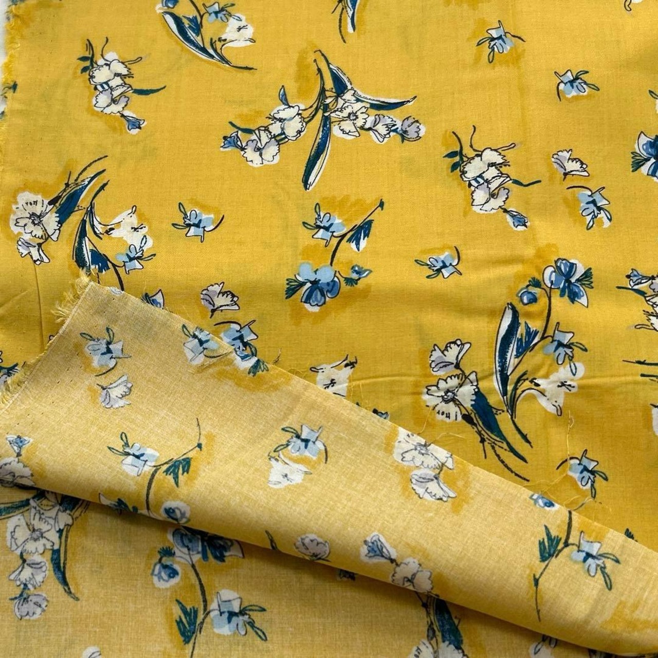 NY181◆4.3m◆L◆コットンレーヨンプリント生地◆HOKKOH◆花柄