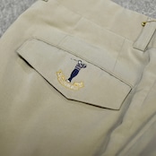drape silhouette golf embroidery 2tuck slacks
