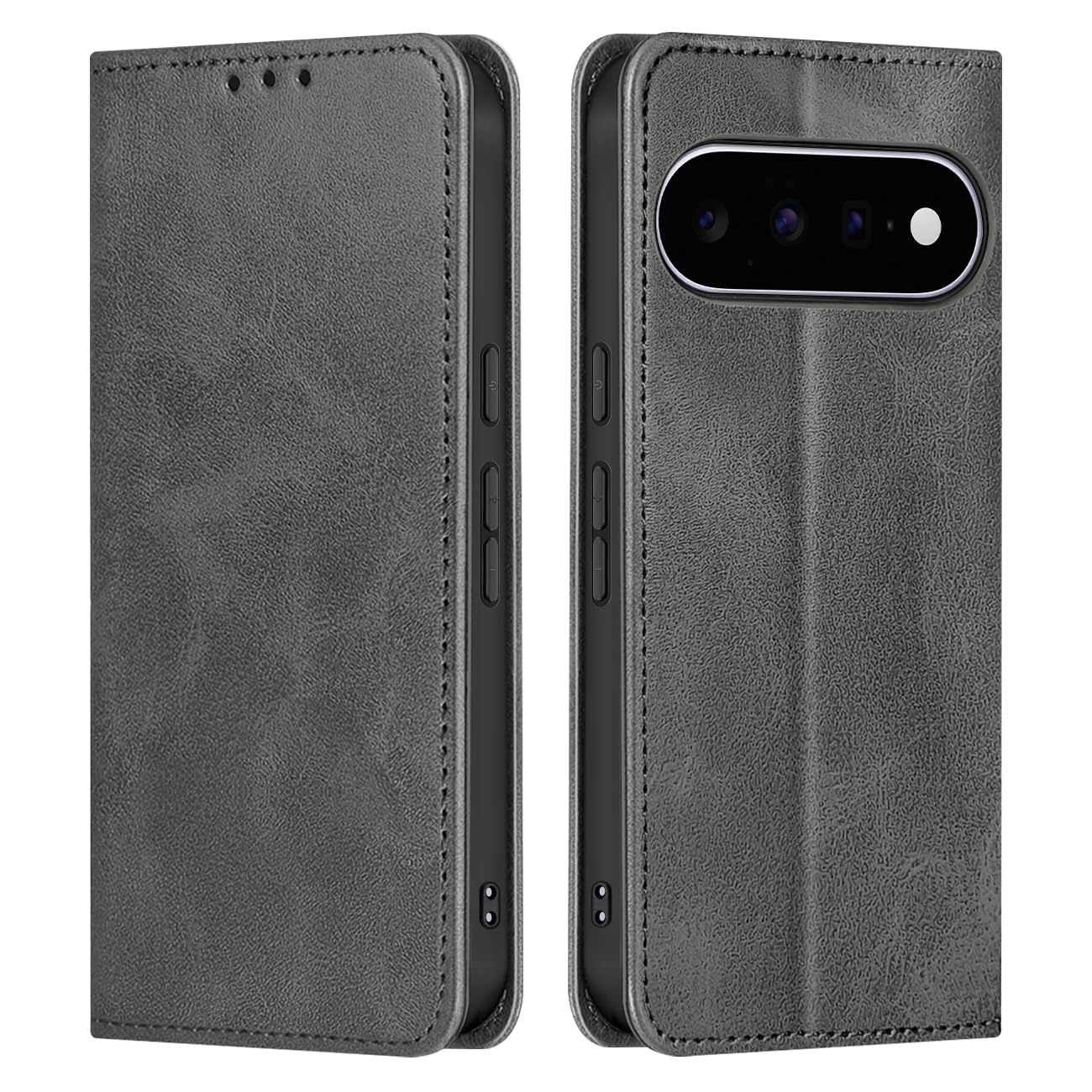 適用 Google Pixel 11/11Pro ケース 手帳型 耐衝撃 落下防止 全面保護 ピクセル 11/11pro 手帳型ケース(グレー)
