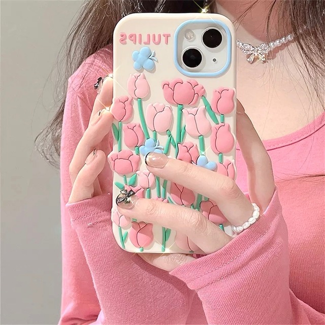 3D TULIPS ソフトシリコンiPhoneケース