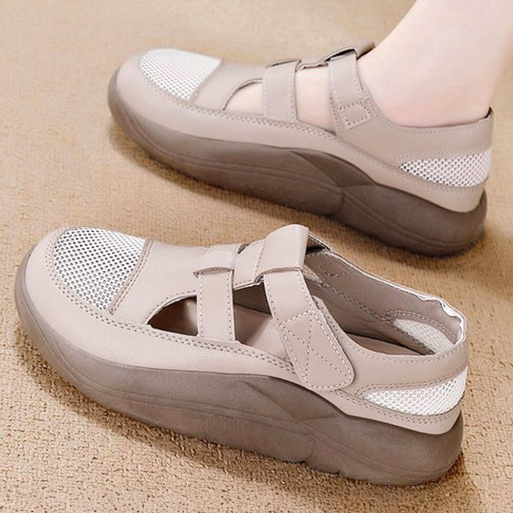 メッシュ スニーカー レディース 韓国 厚底 シューズ 通気性 春夏 蒸れない 歩きやすい マジックテープ 運動 スポーツ アウトドア 大人可愛い 大人女子