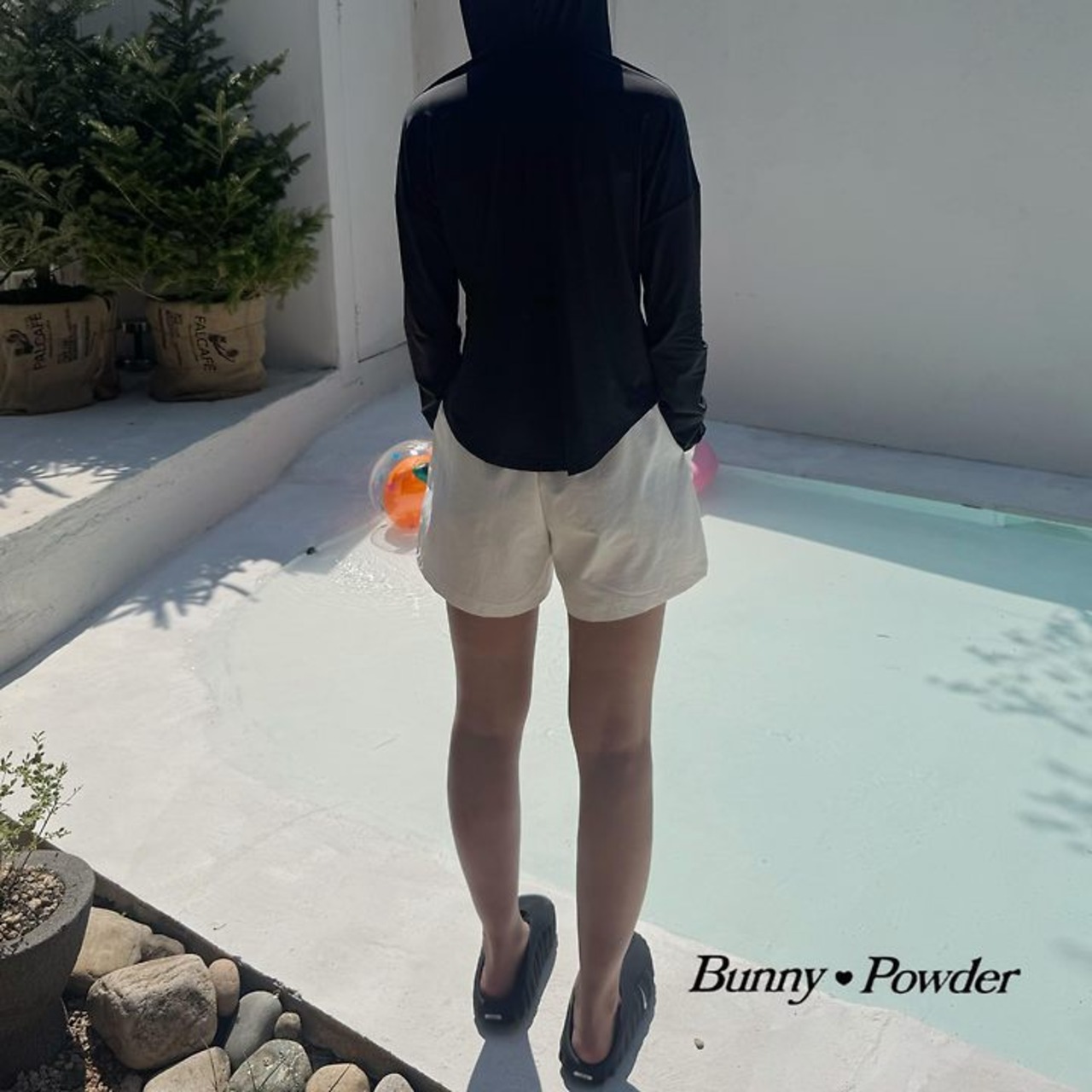 [Bunny Powder] (Feature) Hooded rash guard (adult) / [버니파우더] (기획)후드레쉬가드 (adult)