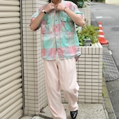 Green park cotton check shirt