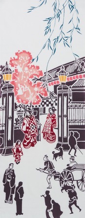 注染手ぬぐい　「吉原大門」　[D5]