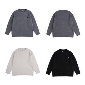 ★SINGLE-SIDED VELVET ROUND NECK SWEATER　　　A0834