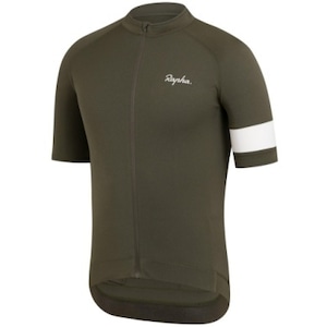 RAPHA MENS CORE JERSEY DARK KHAKI/WHITE