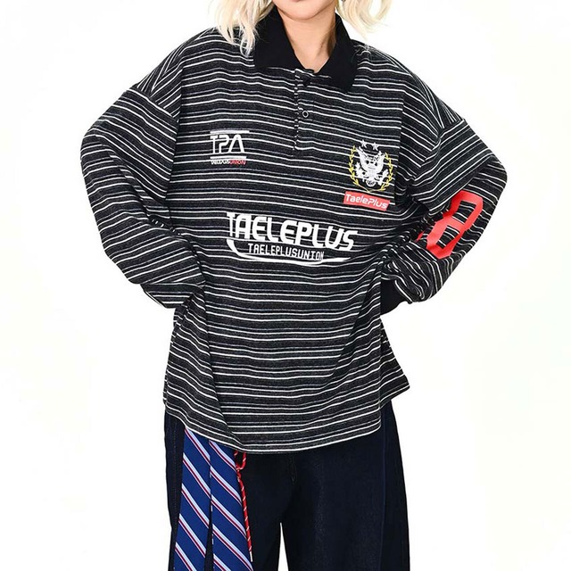 ボーダーロゴスポーツポロトップス
 2col   R01601