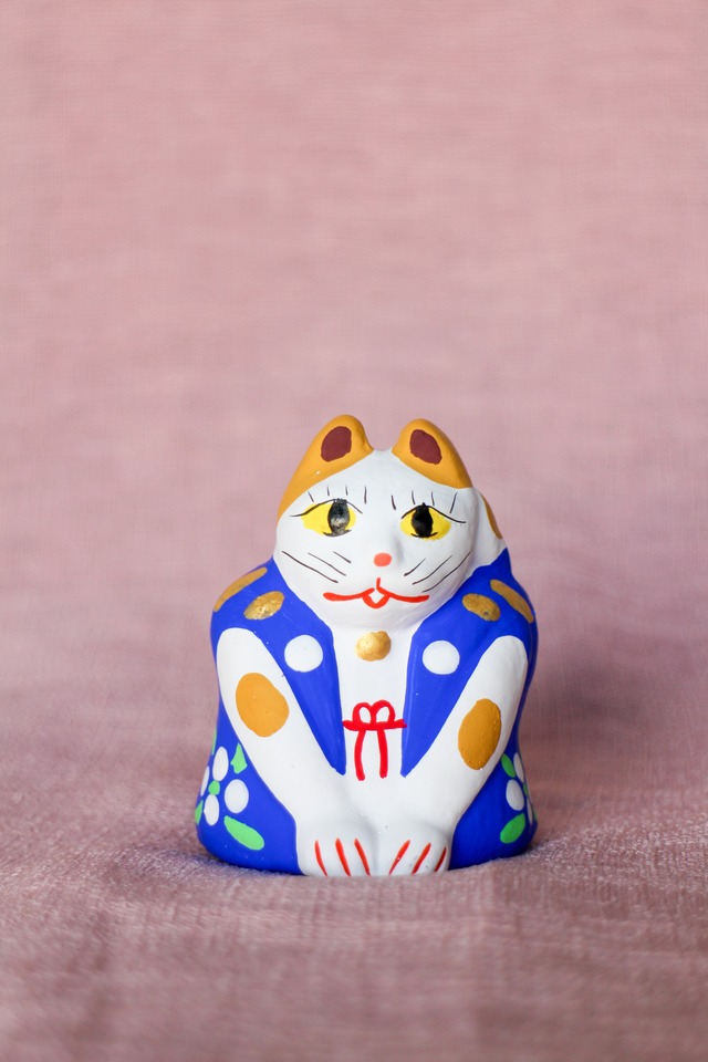 こらんしょ人形 猫 会津中湯川人形 土人形 | おみやげ処 本家美濃屋 大内宿