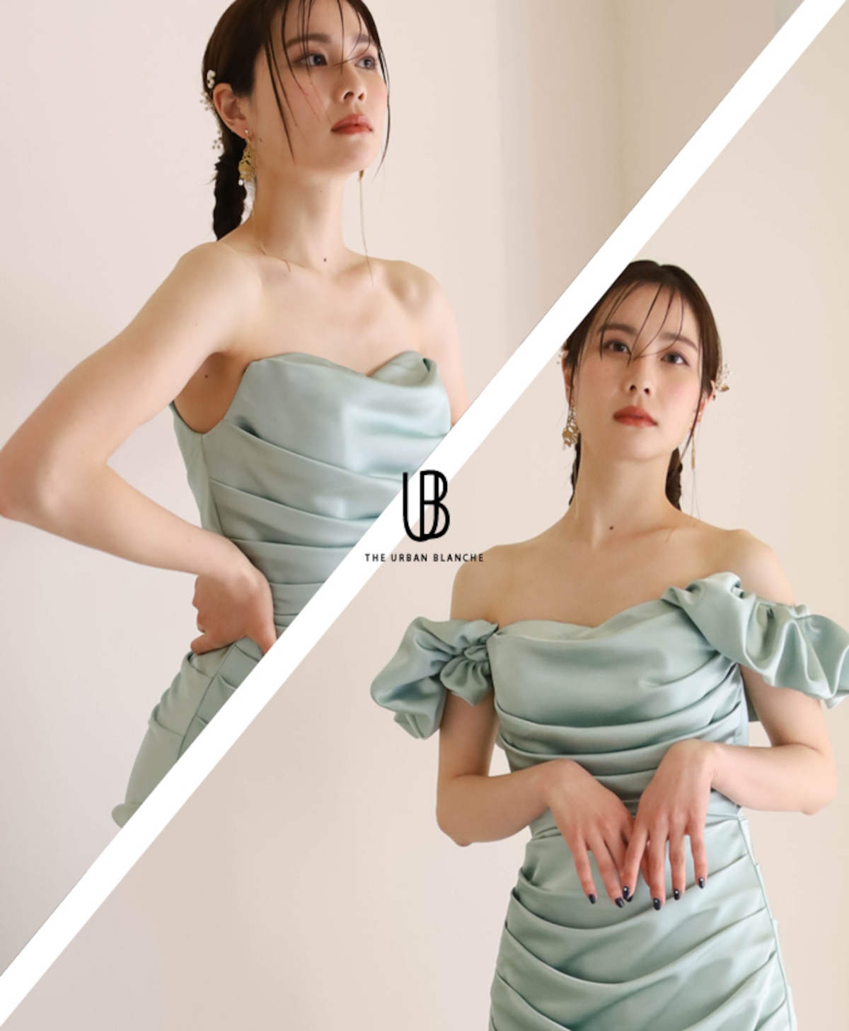NEW】【THE URBAN BLANCHE ORIGINAL 】 2WAY カラードレス マーメード 