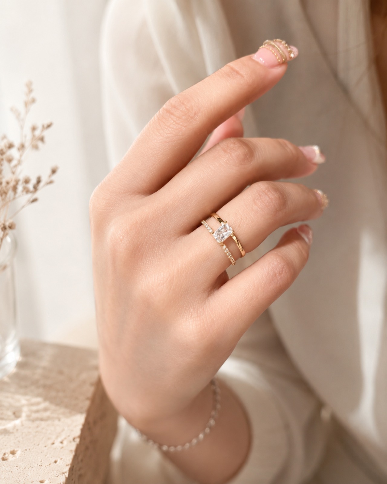 Axis Ring｜18K Gold Plated