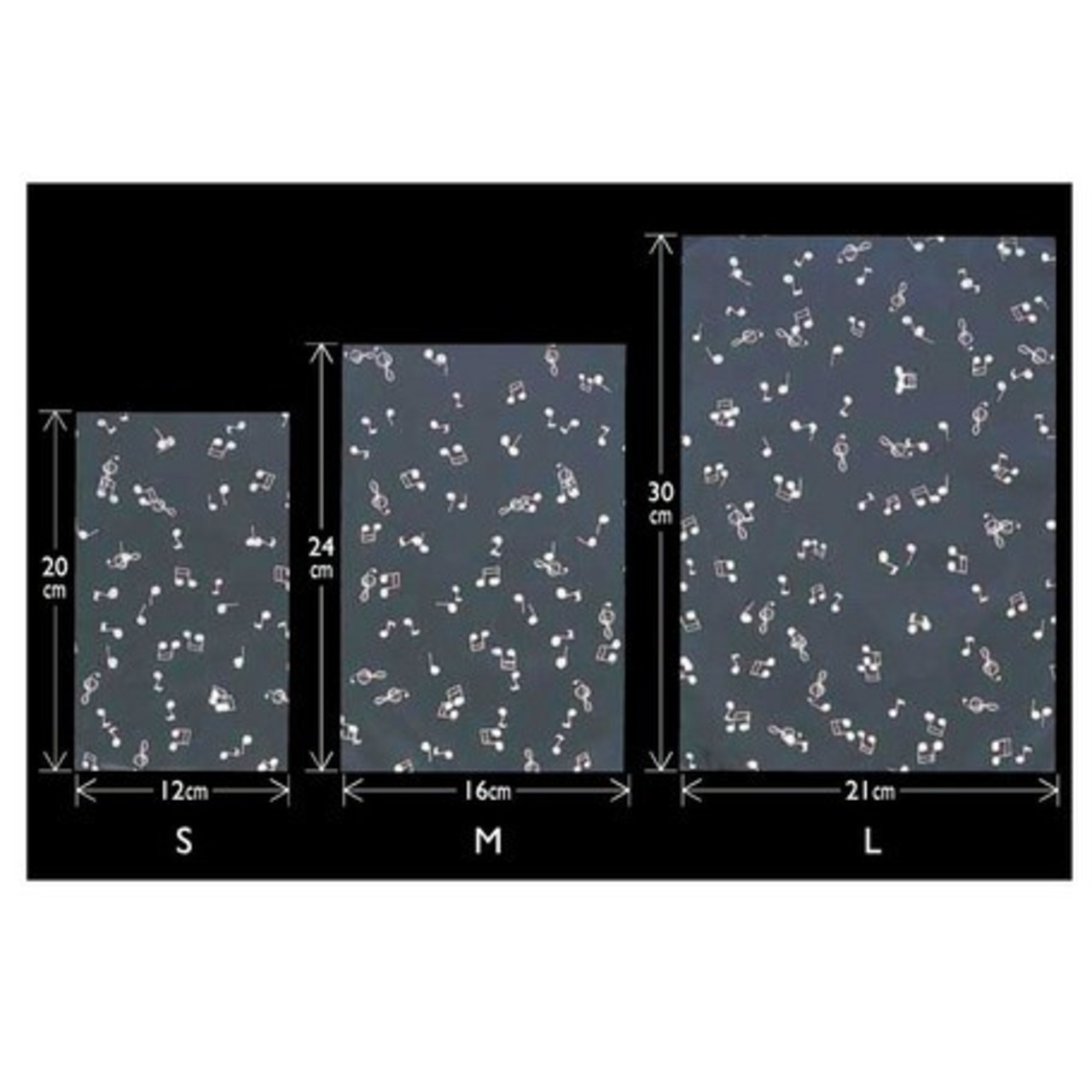 OPPバッグ音符 【S】12cm×20cm(50枚入り)ラッピング袋
