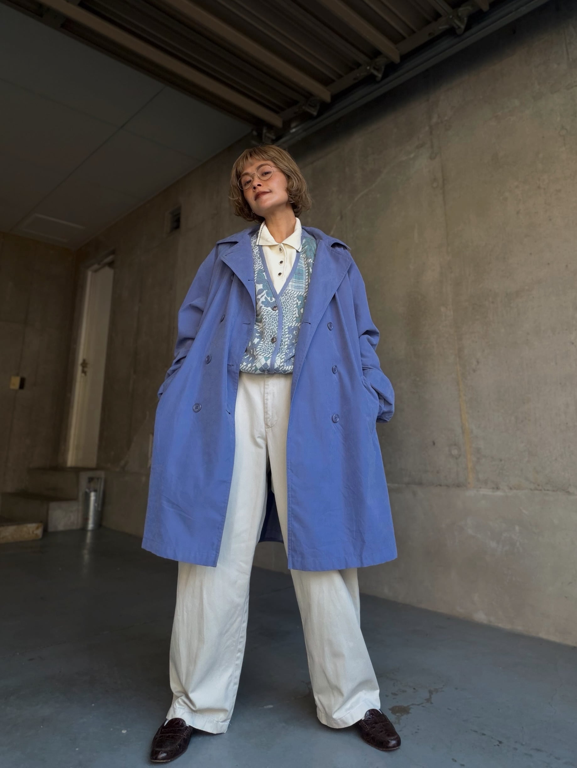 (OT1511)hooded trench coat