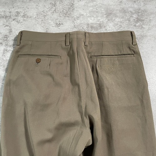 90s BALENCIAGA front pleats brown slacks 詳細写真13