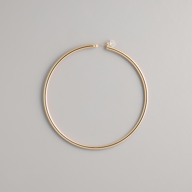 K18イエローゴールド 直径70mm ビッグフープピアス【MKY0111P1】