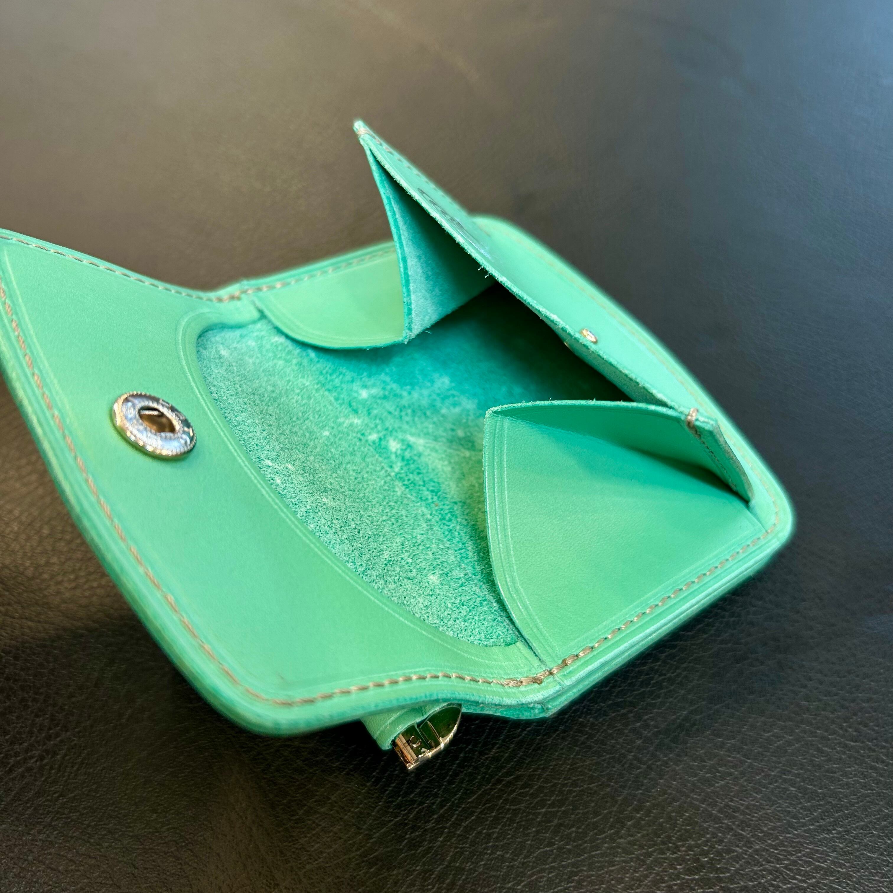 Bluesunshinetrading×6Tleatherworksコラボ マネークリップ Turquoise