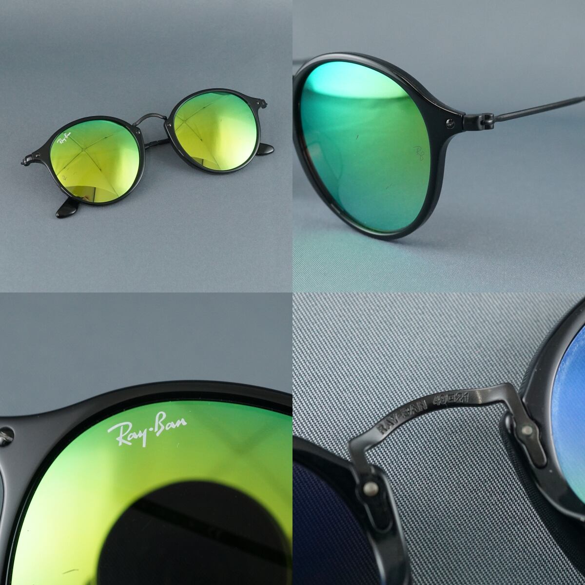 サングラス Ray-Ban RB2447-F 901/4J USED美品 レイバン ミラーレンズ