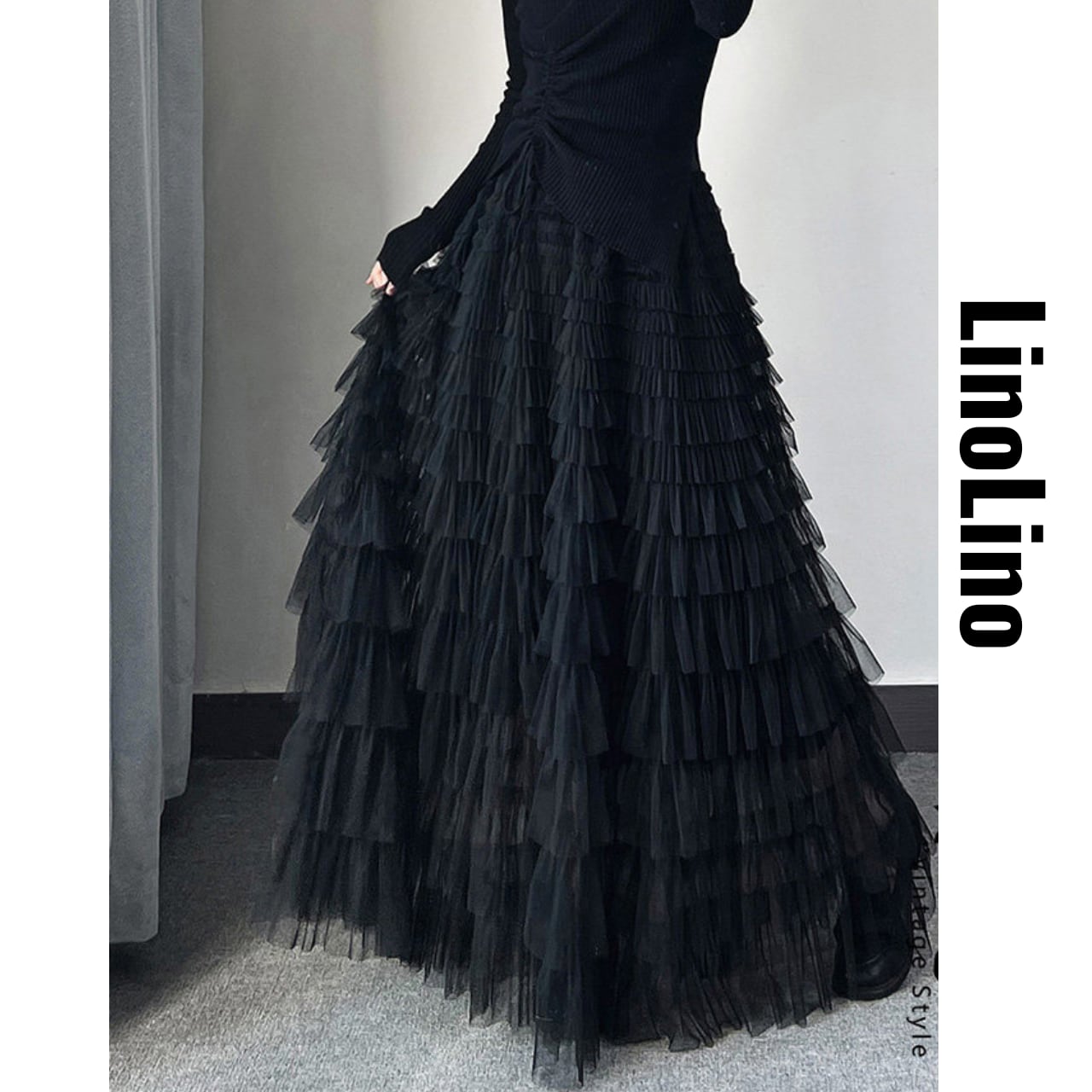 Frill Tiered Maxi Long Skirt L00798