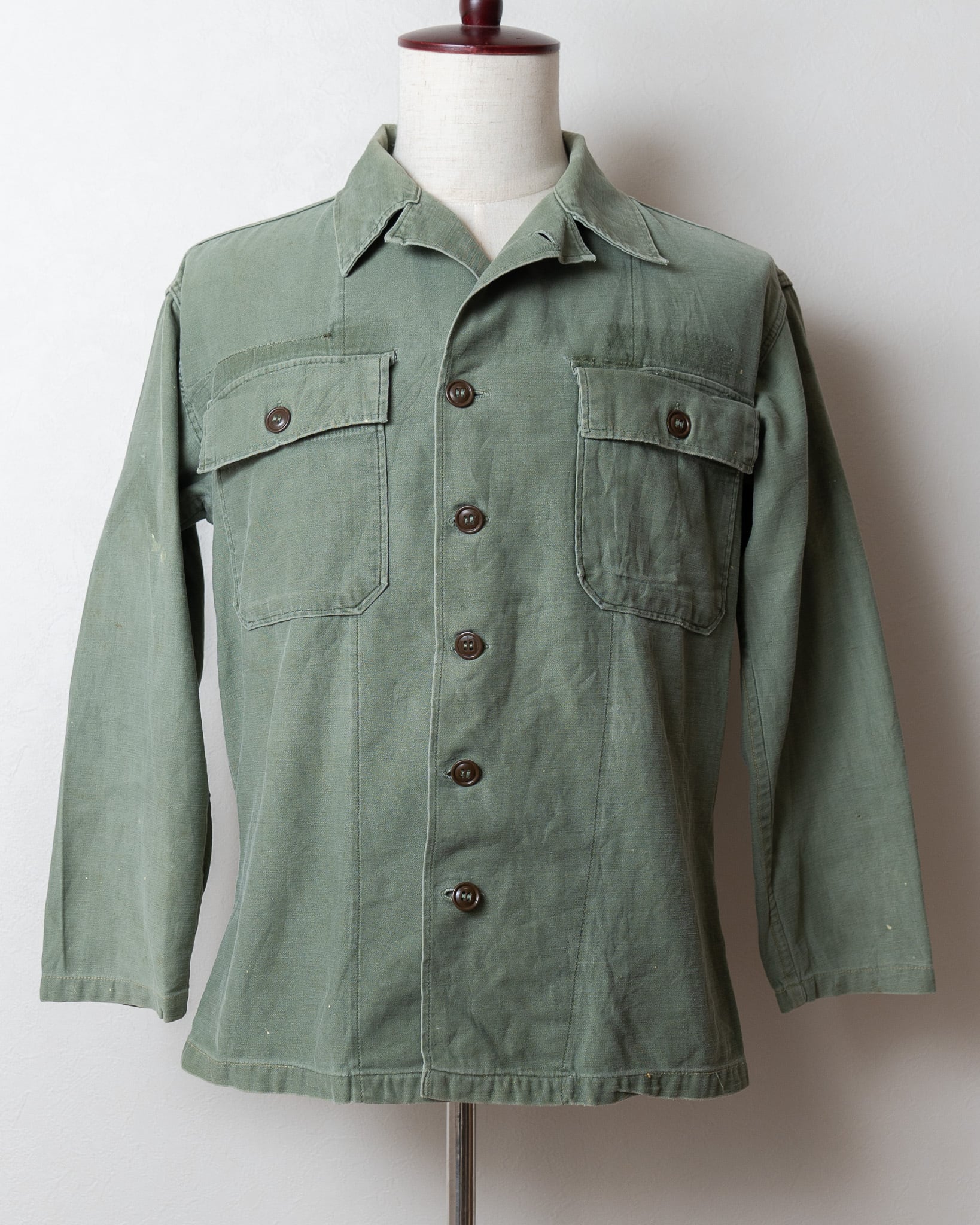 X-SMALL】U.S.Army 50's OG-107 Utility Shirt Cotton100％ 1st Type