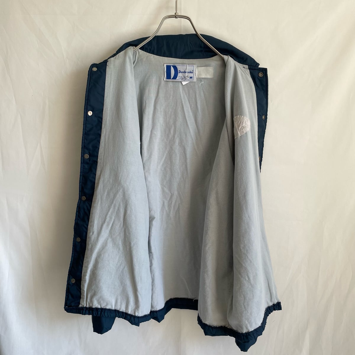 90s Dunbrooke PLA-JAC コーチジャケット 刺繍 ナイロン 古着 紺