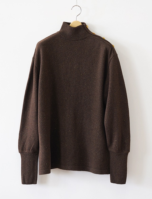 DIGAWEL : TURTLENECK SWEATER / BROWN