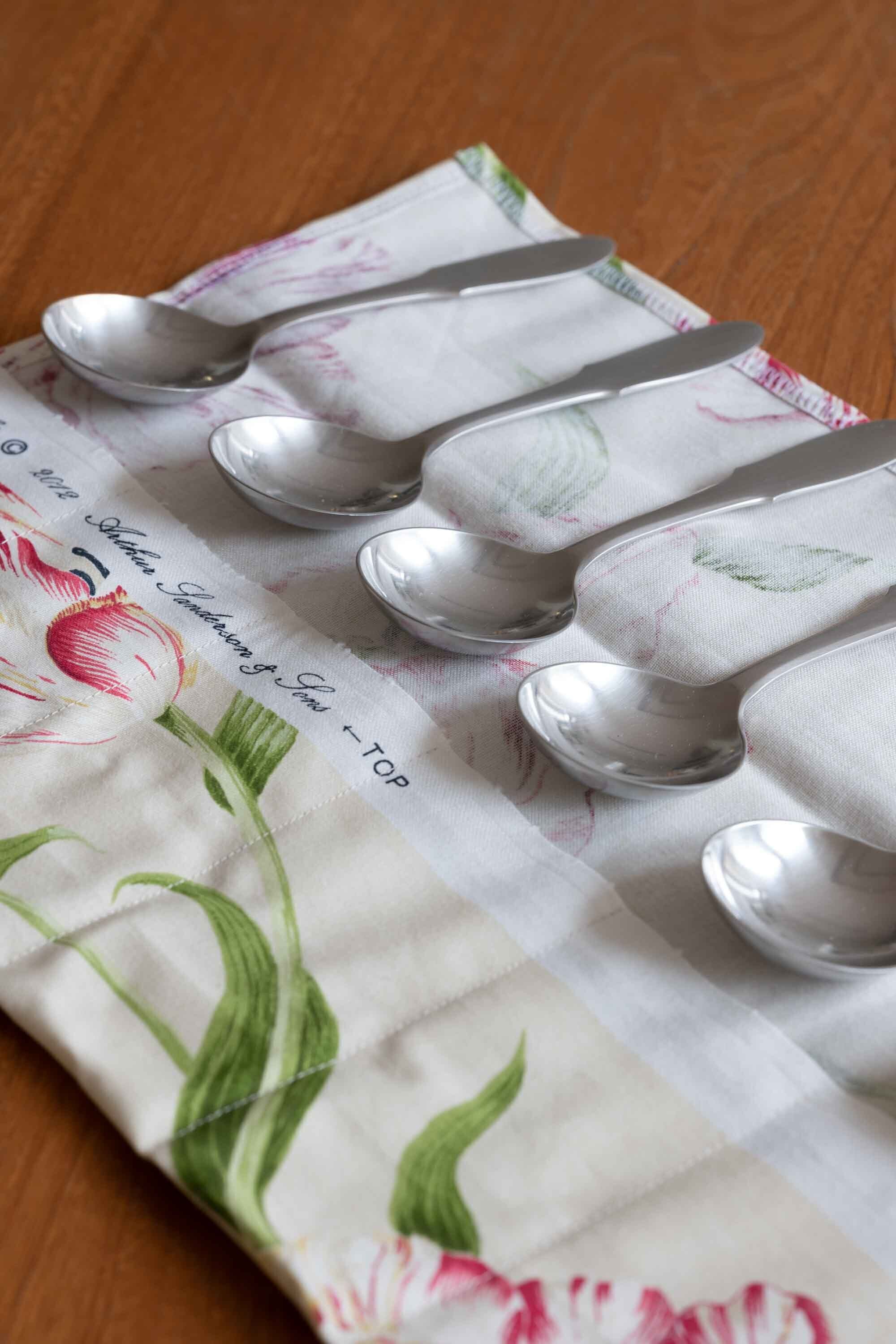 Mitra (ミトラ) スープスプーン 6本セット オリジナルカトラリー入れ付 Georg Jensen(ジョージ・ジェンセン)1941年〜