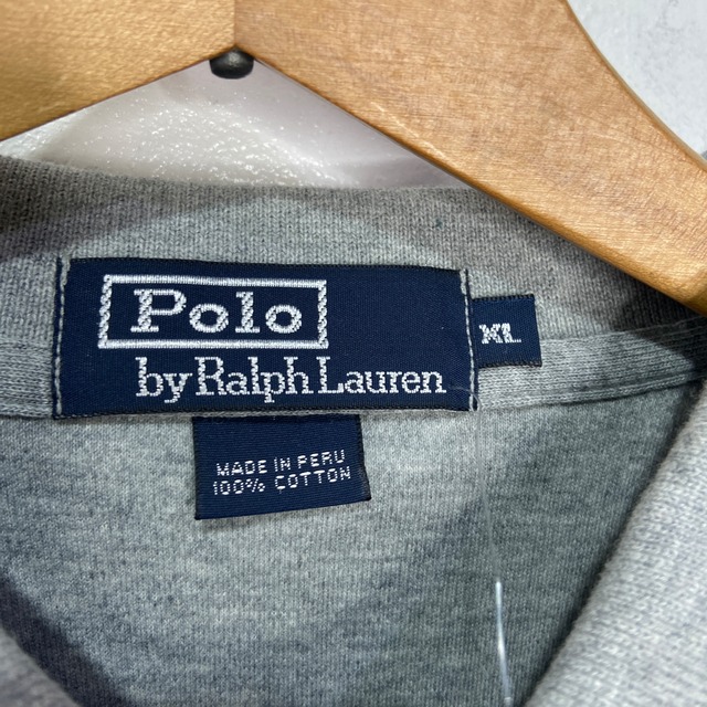 タグ付き未使用 RalphLauren 半袖ポロシャツ ポニーマーク 鼠色 XL