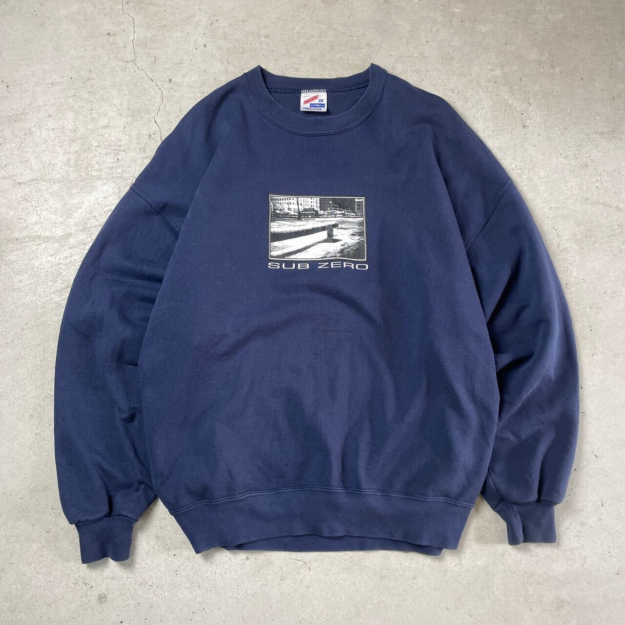 90年代 USA製 SUB ZERO フォトプリント スウェットシャツ メンズ2XL