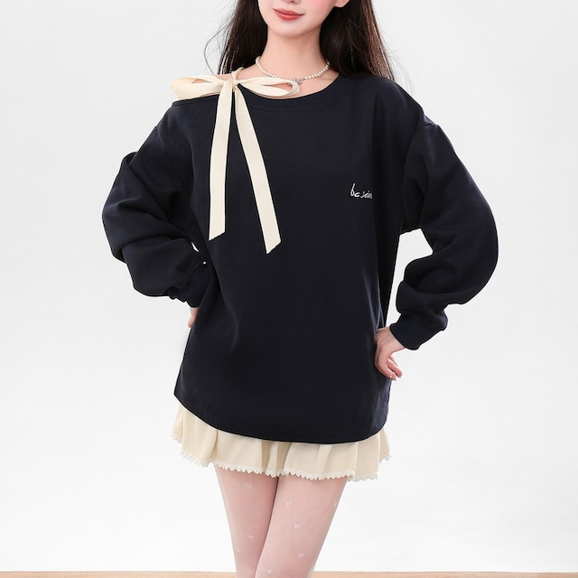 girly ribbon point pullover m0878