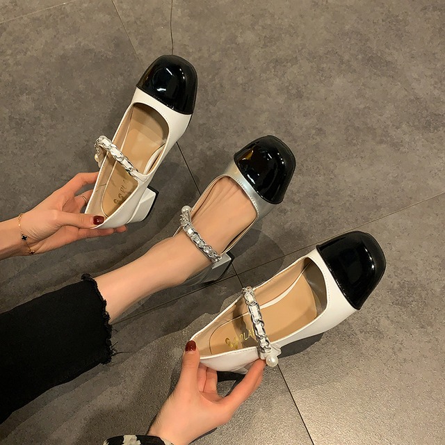 ヒールスプリングシングルレザースタイル 靴 シューズ ハイヒール 春物 部族の婦人靴11134992457