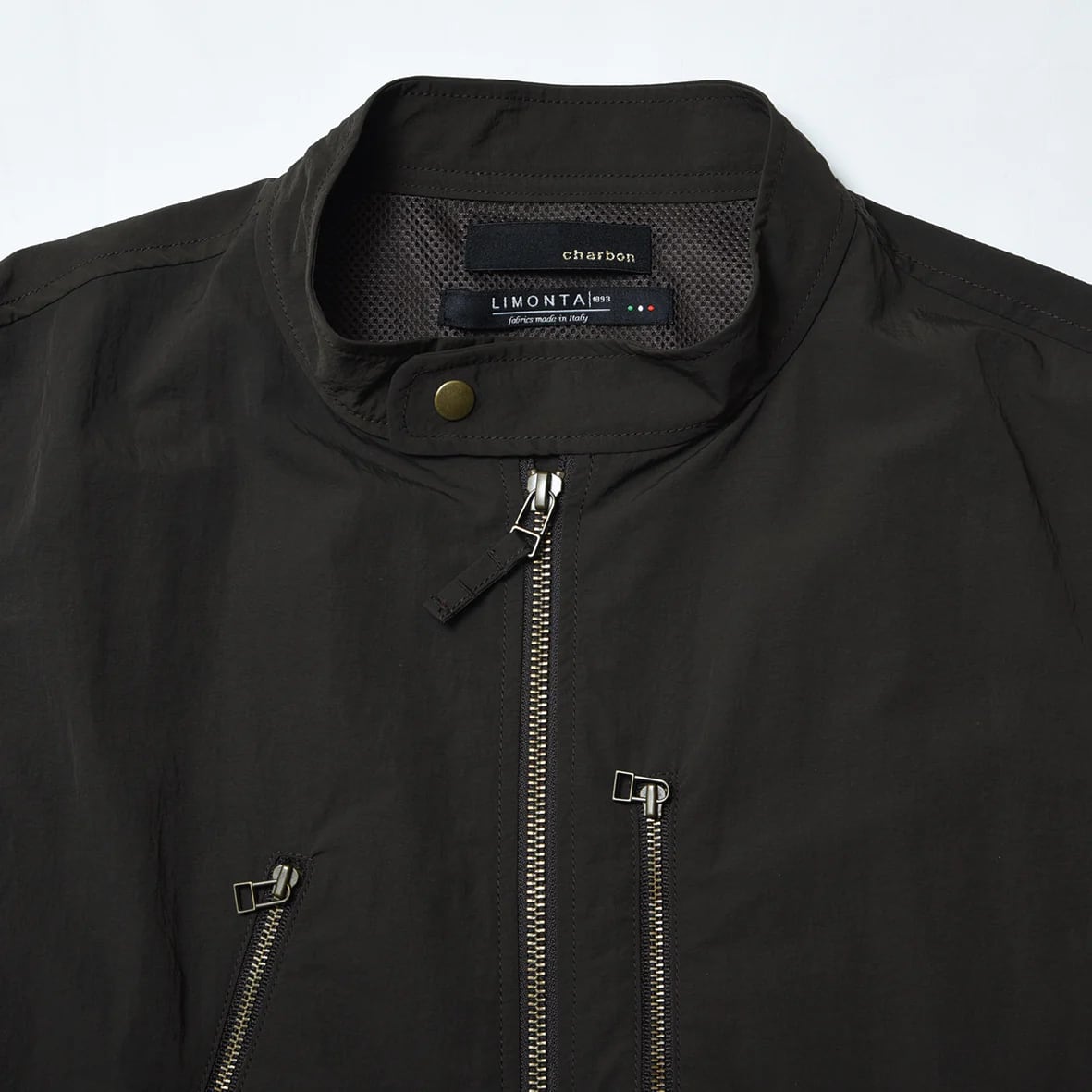 charbon / LIMONTA NYLON RIDERS VEST (BROWN) | 道がまっすぐ
