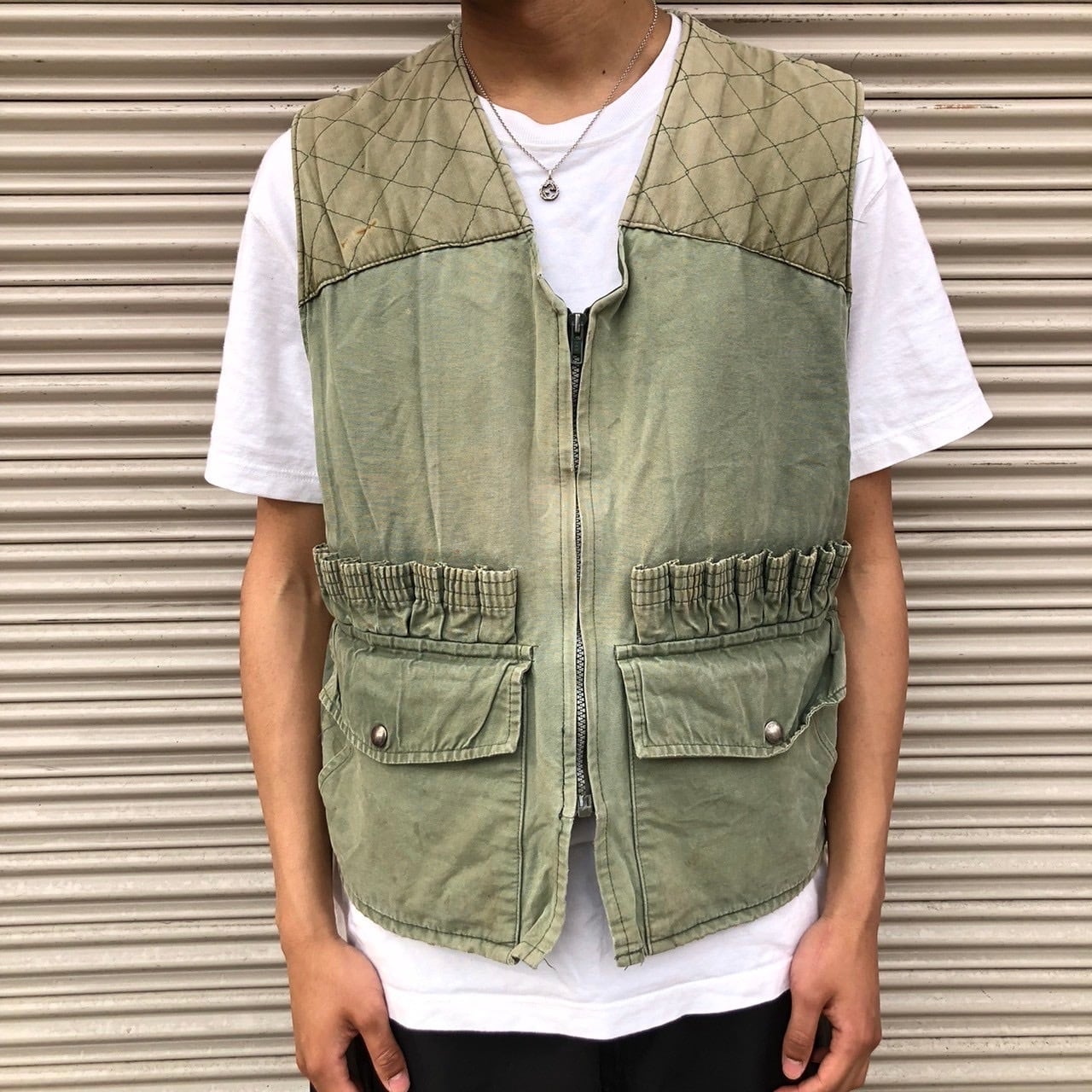 80s フランス製 ユーロ ヴィンテージ ハンティング ベスト ジレ 