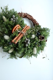 green half  wreathe