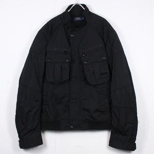 【Caka act2】"Polo Ralph Lauren" Multi Gimmick Design Vintage Motorcycle Jacket