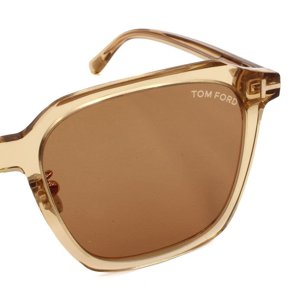 TOM FORD SUNGLASSES ASIAN FIT FT0971K S 45E 54 BROWN CLEAR