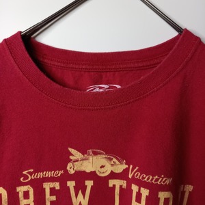 クルーネック　プリントTシャツ　半袖　企業ロゴ　BREW THRU　XL