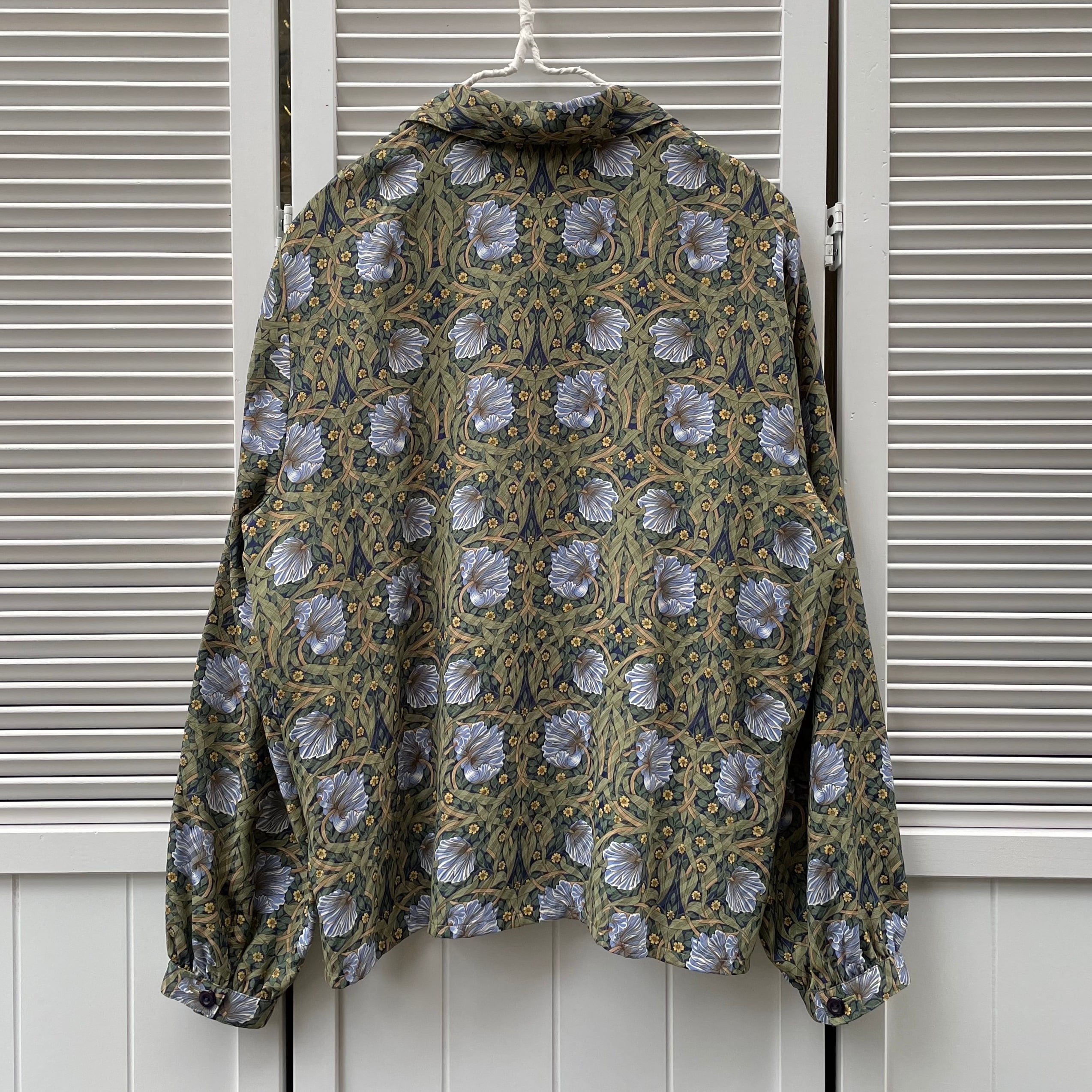 William Morris “Pimpernel” pattern shirt〈レトロ古着 ウィリアム