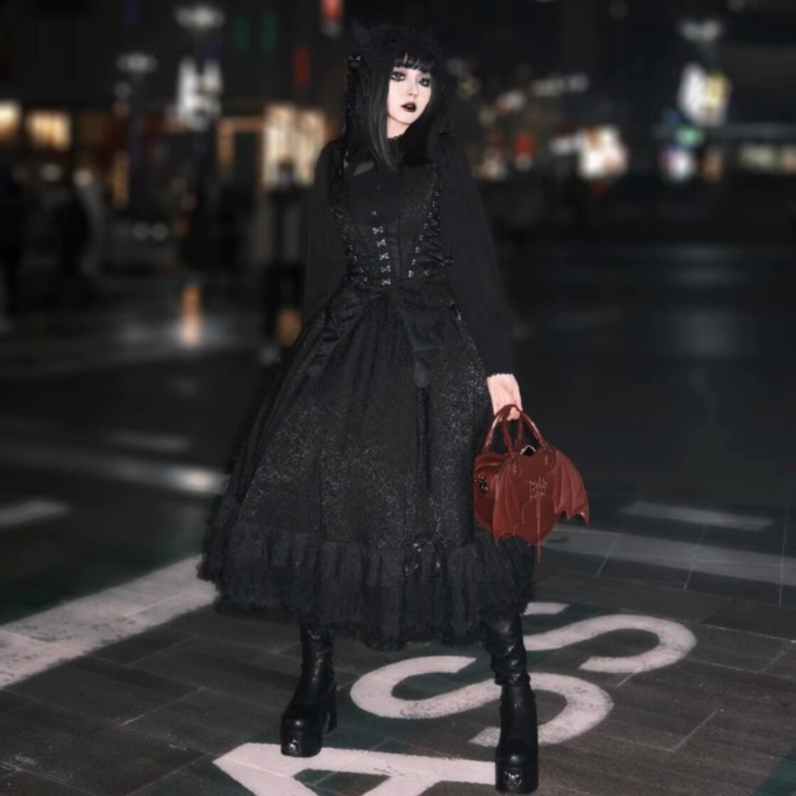 ワイズ Y's 黒 スカート ロング 燕尾風 ベルト付 Iマキシ丈 ウール 3