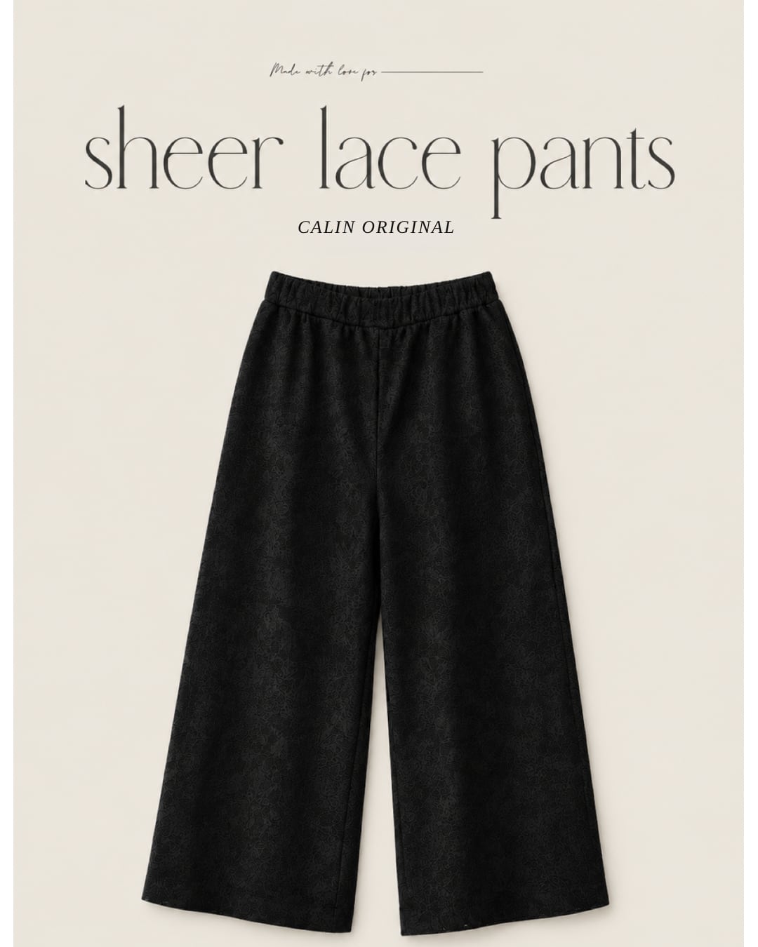 【予約】original sheer lace pants(kids)