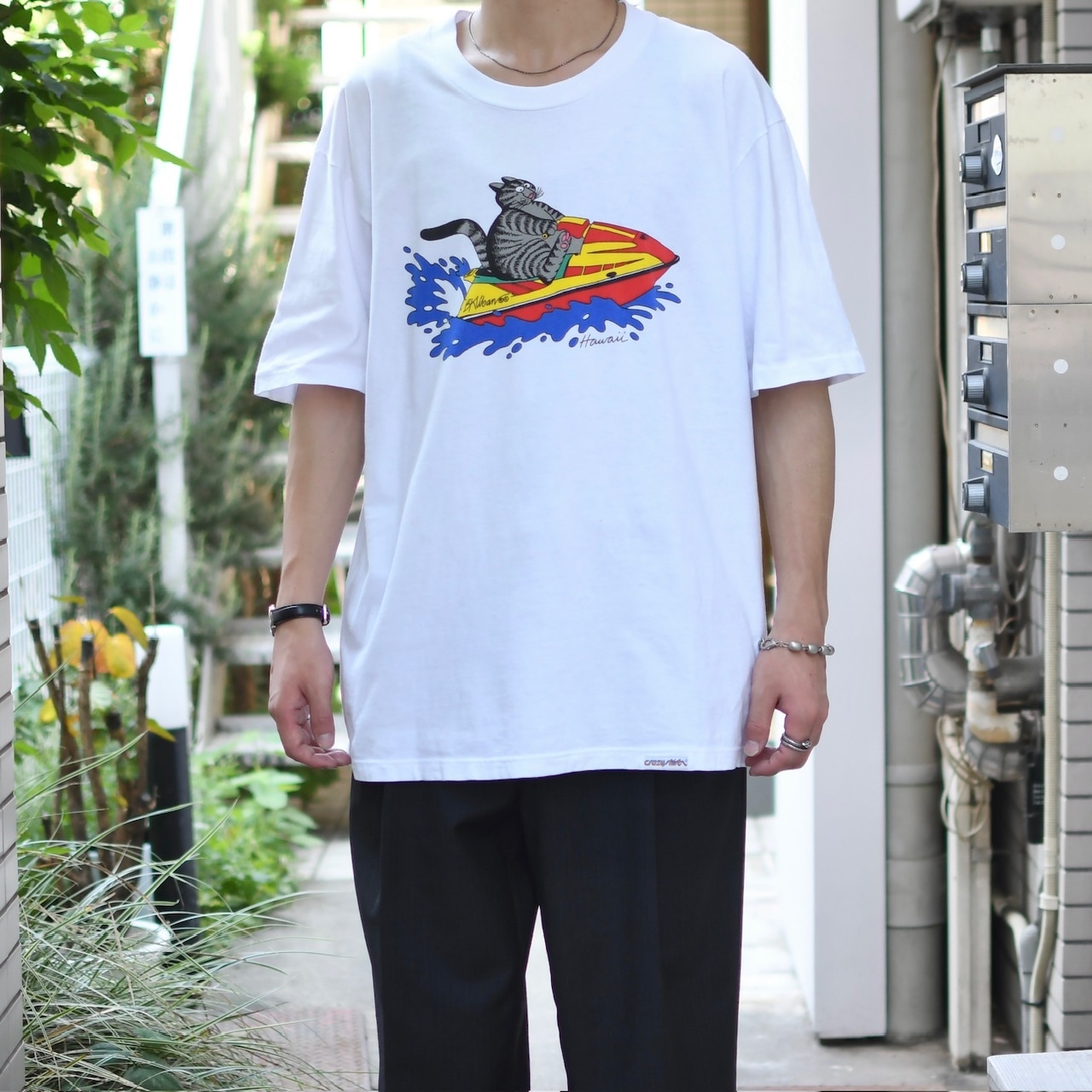 crazy shirt Kliban cat print tee