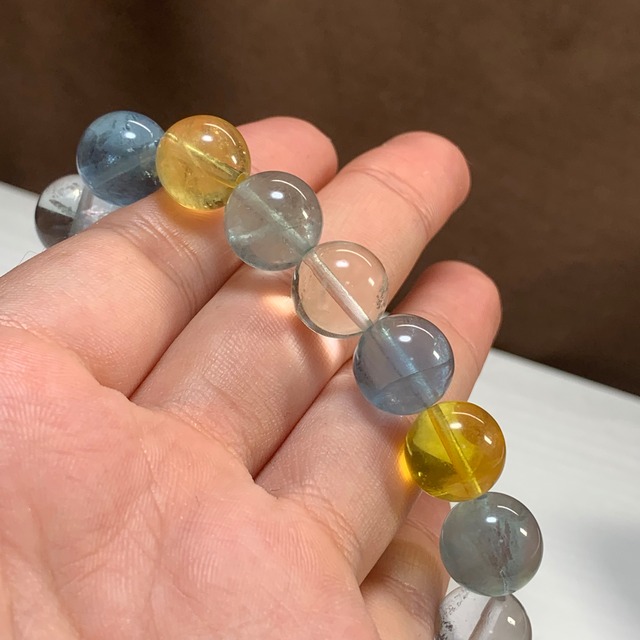 涼しい爽やか系☆大玉フローライト ブレスレット